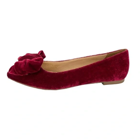 Jack Rogers Heidi Bordeaux Velvet Womens Flats Size 5.5M NWOB - Picture 2 of 16